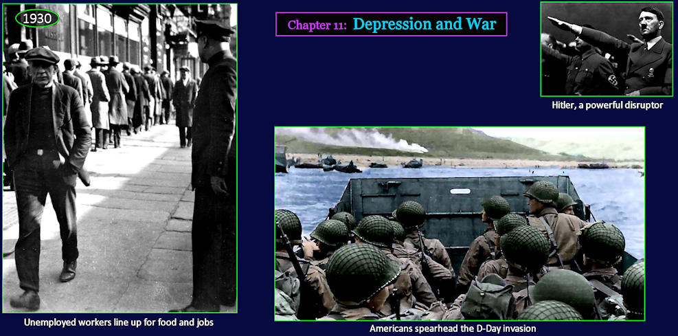 Depression and WW2, 1930s-40s